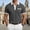 Dark Gray, variant on Mens Polo Shirts Summer Solid Casual Short Sleeve Waffle Collared Polo Sky Blue Shirts for Men Size 3XL