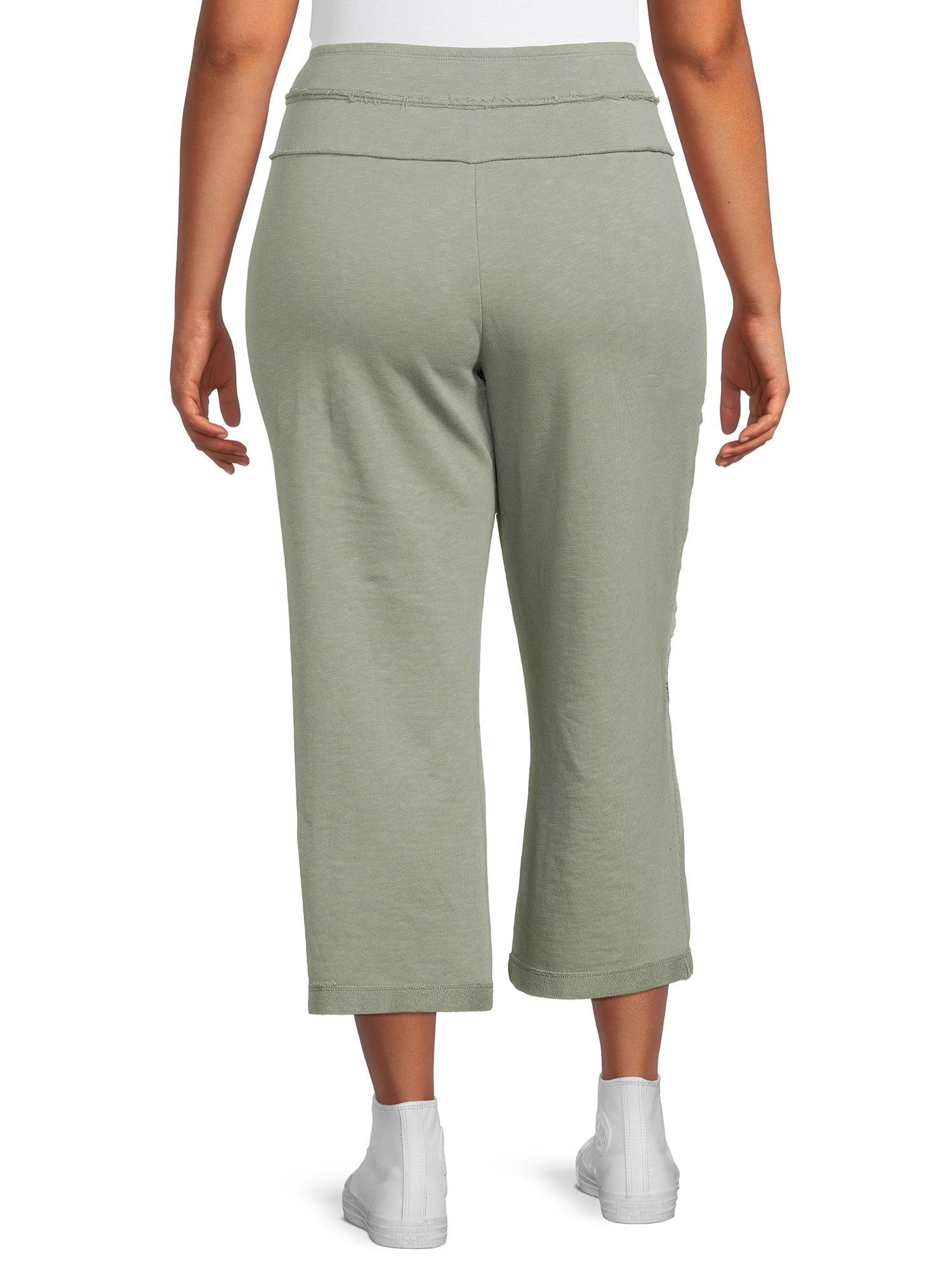 Terra & Sky Women's Plus Size Wide Leg Lounge Pants