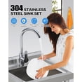 thumbnail image 5 of EDTara 18" Stainless Steel Utility Sink, Freestanding Commercial Single Bowl With Cold and Hot Water Pipe for Versatile Use In Kitchen or Laundry, 5 of 5