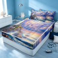 thumbnail image 3 of Erosebridal Sea Lighthouse Zipper Twin Comforter Sets with Fitted Sheet and 2 Pillowcases, Coastal Zipper Bedding Set, Reversible, 3 of 7