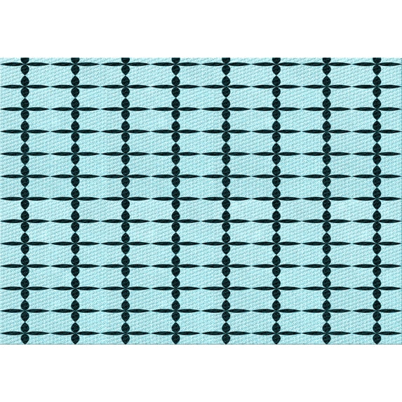 Ahgly Company Indoor Rectangle Patterned Deep-Sea Green Area Rugs, 8' x 12'