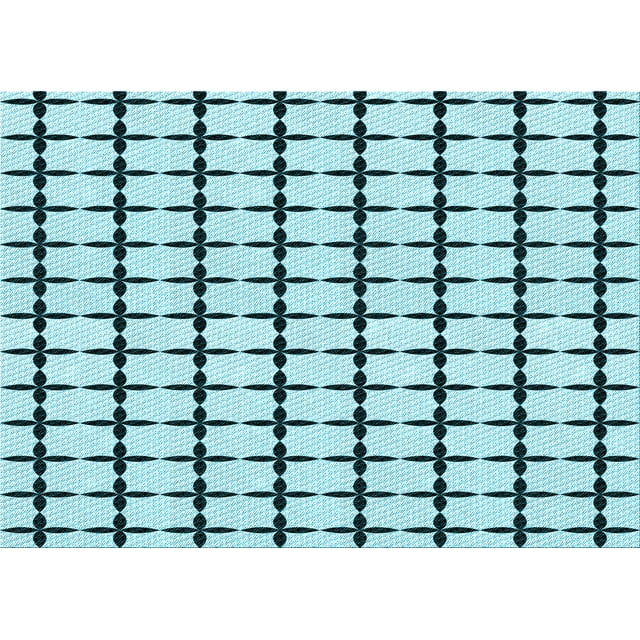 Ahgly Company Machine Washable Indoor Rectangle Transitional Deep-Sea Green Area Rugs, 2' x 3'