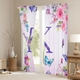 thumbnail image 3 of Homewish Girls Monogrammed K Curtains Pack of 2 (42x84 Each), Romantic Garden Rose Flower Curtains Blackout, Cartoon Butterfly Animal Bedroom Curtains, Living Room Curtains Decor, 3 of 6