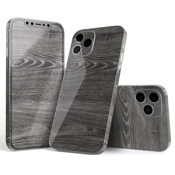 DesignSkinz Smooth Gray Wood V2 Full-Body Skin Decal Wrap Cover for iPhone 16