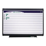 Quartet Prestige Plus DuraMax - Dry erase planner board - wall mountable - 72 in x 48 in - porcelain - magnetic - squared - white - graphite frame