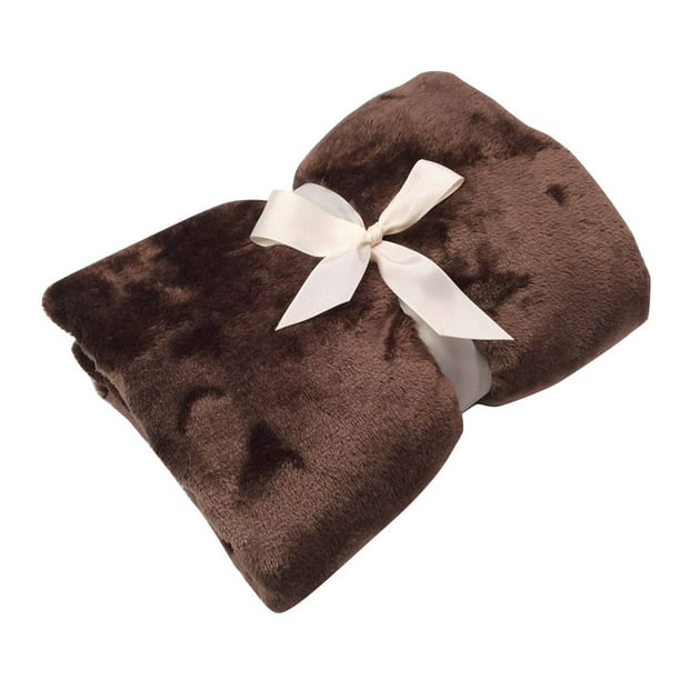 Kearding El mejor regalo, manta de lujo de lana de franela, manta acogedora de felpa para cama, sofá, silla, sofá Juegos de cama café Kearding JJ25454-01