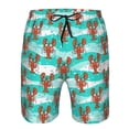 thumbnail image 3 of Balery Lobsters Of Turquoise Waves Traje de Baño Estilo Hawaiano para Hombre, Shorts de Secado Rápido con Bolsillos-Large, 3 of 6