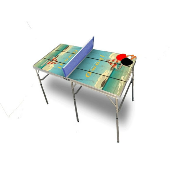 Beach Sail Boat Portable Table Tennis Ping Pong Folding Table w/Accessories