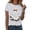 White, variant on Halloween Shirts for Women T-Shirts for Women Casual Graphic Tee with Round Neck and Distinct Pattern Seasonal Summer Out for Jeans Green XL
