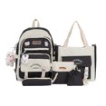 thumbnail image 1 of 5PCS Kawaii Cute Backpack Set, Preppy Back To School Daypack, Travel Bag, Tote Bag, Pencil Case & Purse, 1 of 3