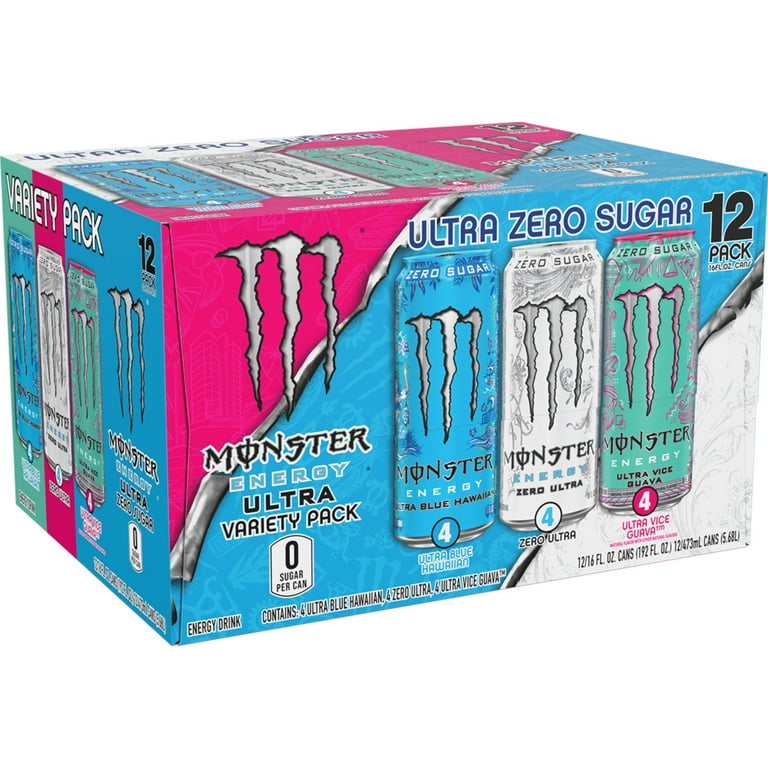 Monster Energy Ultra Variety Pack VGZBH 12 Pack - 16 Fl Oz