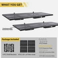 thumbnail image 4 of 2-Pack Heavy Duty Garage Wall Shelving – Metal Floating Storage Racks with Hooks – 560 lbs Capacity – Adjustable Wall Mounted Shelves for Workshop, storage unit, or Laundry Room – Size: 20x48 Inch, 4 of 8