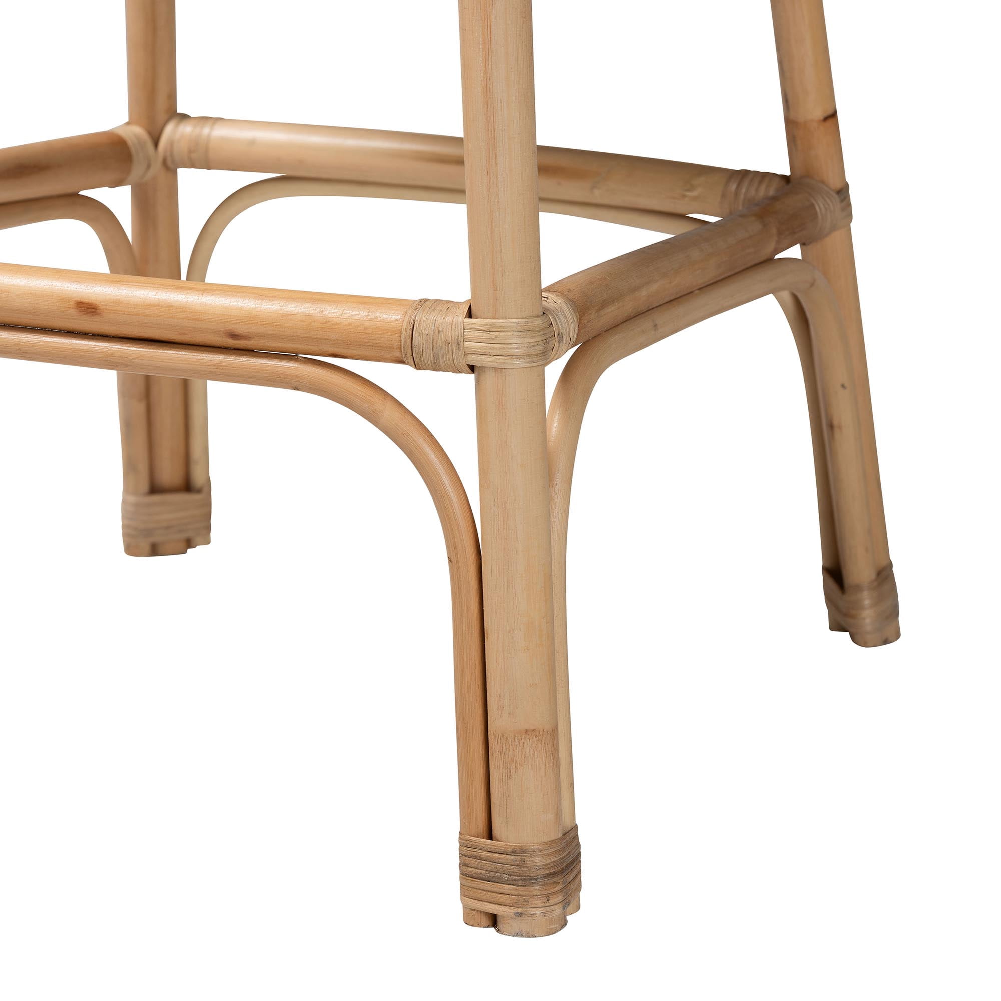 bali & pari Bilu Boho Bar Stool, 2-Piece, Natural