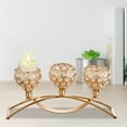 thumbnail image 2 of Candelabro de cristal de estilo europeo de 3 brazos para bodas y Navidad. Oro, 2 of 7