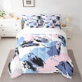 thumbnail image 2 of Homewish Abstract Gradient Bedding Comforter Set 7 Pieces for Children Teens Adults,Vintage Aesthetic Full Bedding Set Lightweight,Graffiti Splash Fitted Sheet Flat Sheet,Breathable Home Decor, 2 of 8