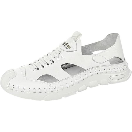 

DabuLiu Men Beach Hiking Sandals Closed Toe Breathable Soft Flat Fashion Shoes Summer Casual Outdoor Sandal