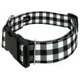 thumbnail image 4 of Country Brook Petz® 1 1/2 inch Deluxe Black & White Buffalo Plaid Dog Collar, Extra Large, 4 of 6