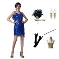 thumbnail image 1 of Conjunto vintage sexy con borlas y tirantes para mujer, tallas grandes S-3XL, vestido de noche con lentejuelas, 1 of 5