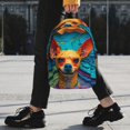 thumbnail image 2 of Disketp Colorful Textured Chihuahua Mochila Escolar de 15 Pulgadas, Mochila Ligera para Estudiantes, Viajes y Trabajo, Cómoda y Resistente para el Uso Diario, 2 of 6