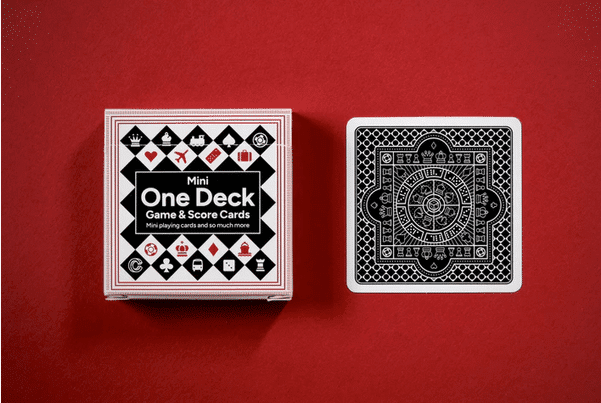 MINI ONE DECK GAME AND SCORE CARDS- Black Backs by Cartesian Cards