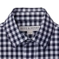 thumbnail image 4 of Hope & Henry Boys' Navy Gingham Woven Poplin Button Down Shirt, 4 of 4