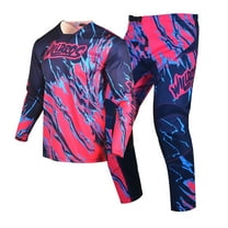 Willbros Motocross MX Jersey Pant Combo Mens Women Dirt Bike Off-road Racewear Riding Racing Pink Gear Set (Jersey Adult XXL/Pants W38)