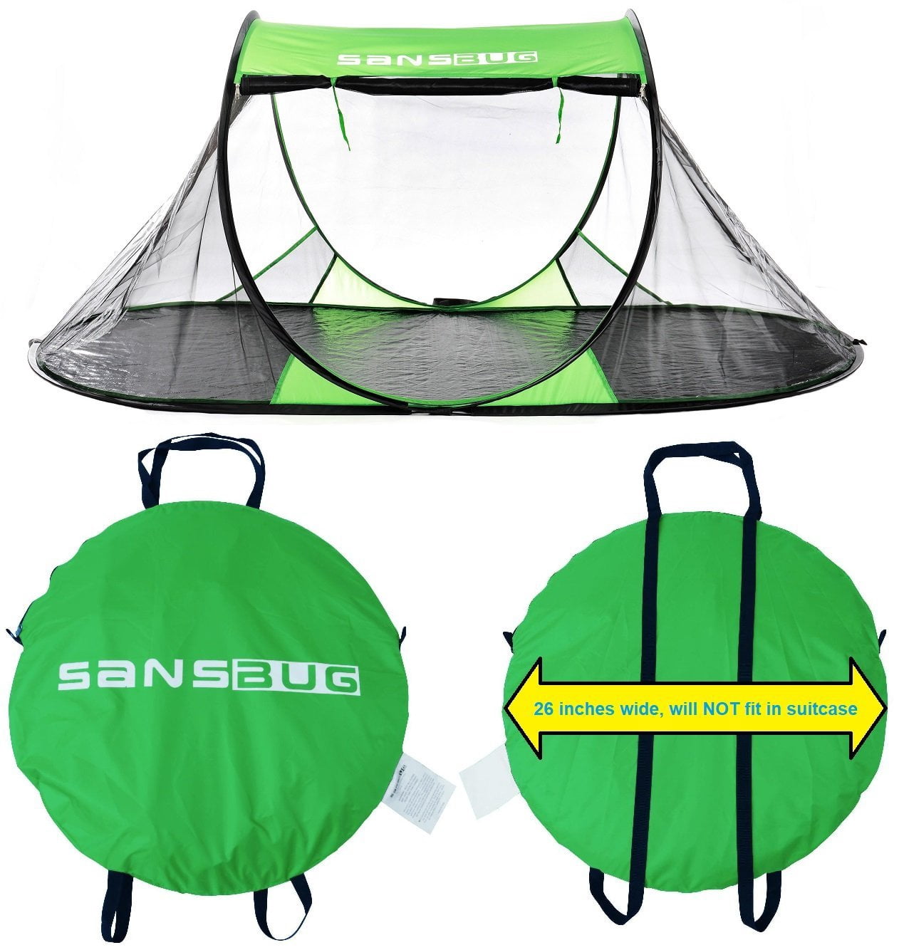 sansbug 1-person free-standing pop-up mosquito-net (tarp floor)