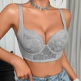 thumbnail image 2 of Asxite Bras for Women Plus Size Lace Back Hook Underwire Push Up Daily Loose and Breathable, 2 of 5