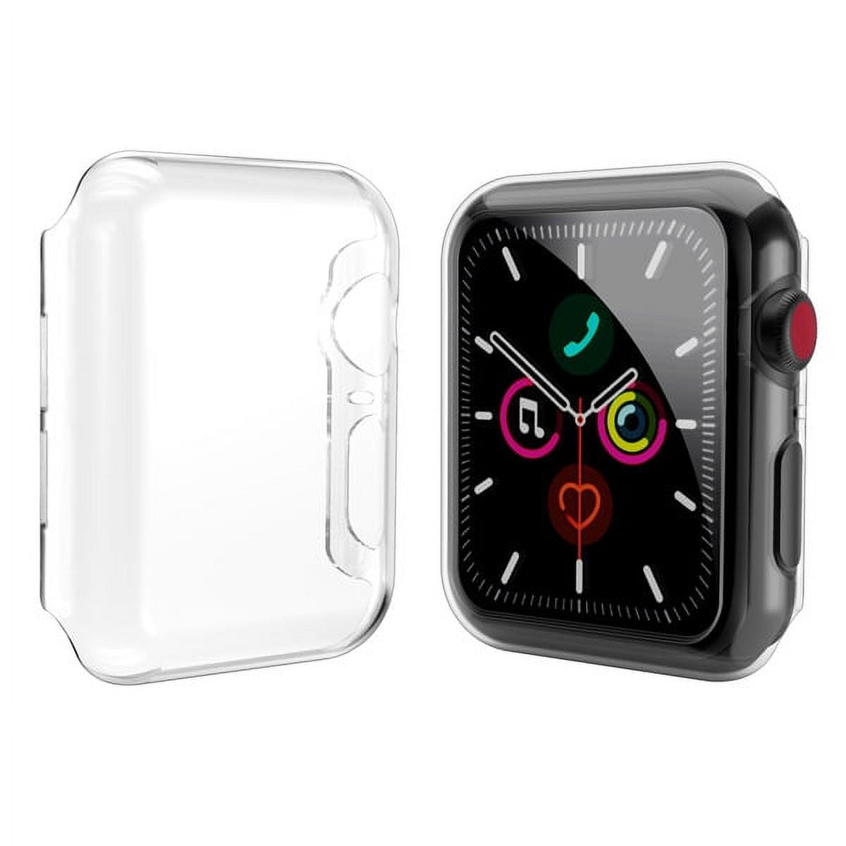 Compre para a apple watch series 6 / 5 / 4 / se / se (2022) 44 mm tpu+pc  caso de proteção tampa de estrutura de relógio - cinza da China