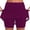 Wine, variant on EDFBUYKRS Female Women Pants Casual Linen Pants Women High Waisted Fitted Women's Elastic Yoga Skirt Color Sports Shorts Lightweight High Waisted Tight Print Jogging 2026 Xl