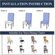 thumbnail image 5 of Set of 6 High Back Stretch Removable and Washable Spandex Chair Covers for Dining, Kitchen or Banquet Dark Gray, 5 of 5