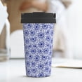 thumbnail image 6 of Uemuo Blue And White Flowers Print Carry Insulated Coffee Mug, Travel Mug with Hidden Handle, Insulated Coffee Flask, Leak-proof Travel Mug Insulated Mug for Office, 6 of 8