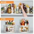 thumbnail image 5 of Lazy Susans Organizer, 2 Tier Rotating Spice Rack, 10 inch Non-Skid Lazy Susan Turntable Rack for Cabinet, Kitchen, Fridge, Bathroom Makeup Vanity Countertop, Under Sink Organizing(Set of 2), 5 of 7