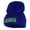 Royal, variant on Neon Green Kwanzaa Throwback Embroidered Knitted Long Beanie - Royal OSFM