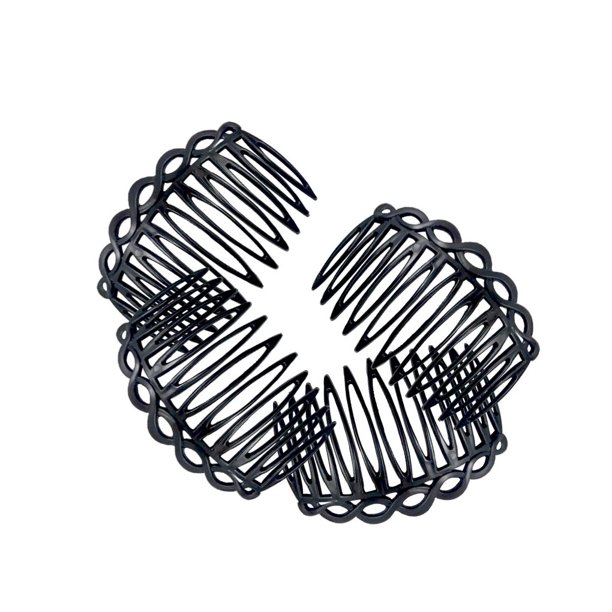 Soidarity 10x peines laterales para el cabello, peine tenedor de plástico con puntiagudos, herramientas de estilismo de joyería, tocados para Cuidado del cabello Negro Soidarity CE013202-01B