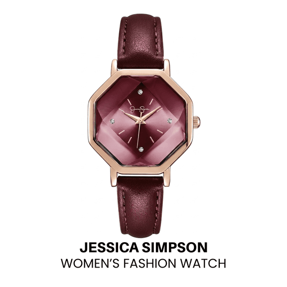 Women’s Fashion Leather Watch – Octagon Dial, Rose Gold Case, Quartz Movement, Elegant Minimalist Dress Watch for Women, Gift for Her