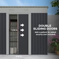 thumbnail image 5 of Outsunny 7' x 3.6' Metal Garden Shed, Backyard Tool Storage Shed with Dual Locking Doors, 2 Air Vents and Steel Frame, Gray, 5 of 10