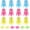 Yellow, Green and Pink, variant on Golf Simulator Tees, Plastic Indoor Golf Mat Tees Practice Turf and Driving Range Winter Golf Tees (18 Pcs)
