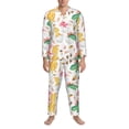 thumbnail image 4 of Bingfone Men'S Pajama Set 2 Piece Loungewear Pjs, Long Sleeve With Pajama Pants-Cute Baby Dinosaurs, 4 of 9