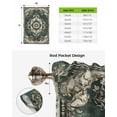 thumbnail image 6 of Green Boho Tie Up Curtains for Window, Vintage Southwestern Geometric Abstract Thermal Insulted Balloon Shade Adjustable Rod Pocket Curtains Valance Panels for Kitchen Bathroom Café 52 x 45, 6 of 7