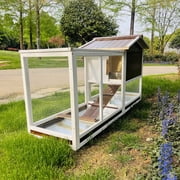 Outdoor GOOJOASIS Chicken Coop Indoor Rabbit Hutch with 3 Removable Tray 2 Story Rabbit House