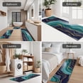 thumbnail image 5 of Blue Green Gold Marble Pattern Kitchen Rugs Sets Of 3,Kitchen Runner Rugs Non Skid Washable,Decorative Kitchen Floor Mats for Kitchen,Sink,Laundry,17"x30"+ 17"x47" + 17"x59", 5 of 6