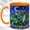 Orange, variant on Moon Dragon Coffee Mug, Fantasy Dragon Mug, Ceramic 11 oz