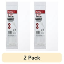 (2 pack) Hyper Tough 8inch Cable Tie Natural 20Pcs