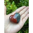 thumbnail image 4 of Bloodstone Gemstone Hearts, Polished Bloodstone Puffy Hearts, Bloodstone Palm Stone, Bloodstone Heart (1 Heart）, 4 of 9