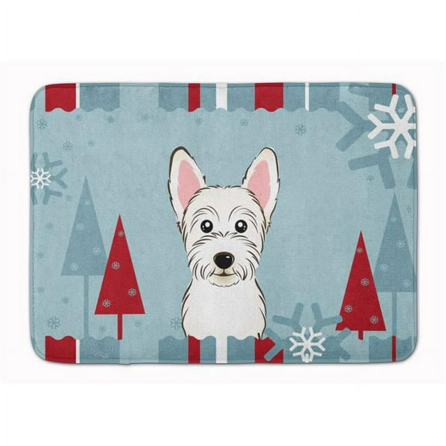 Carolines Treasures BB1722RUG Winter Holiday Westie Machine Washable Memory Foam Mat