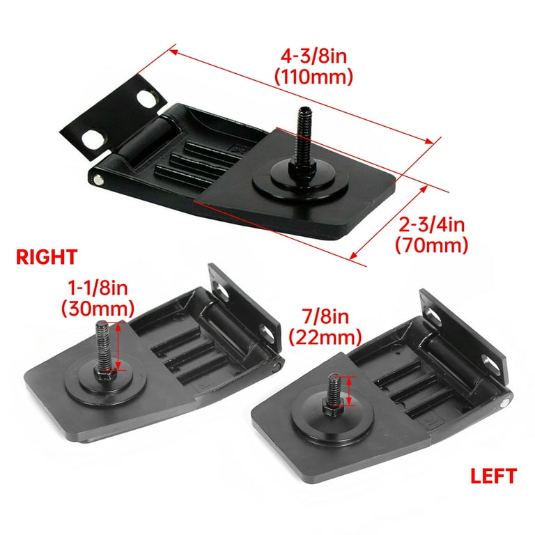 Kojem Stainless Steel Liftgate Back Glass Hinges for Jeep Wrangler 