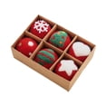 thumbnail image 4 of Adornos de Bolas de Navidad perfecl 6 Piezas fieltro rojo, 4 of 8