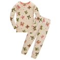 thumbnail image 2 of ATAIKU 2-8Y Toddler Little Girls 2-Piece Pajama Set, Bowknot Tops and Pants, 100% Cotton Sleepwear Pjs for Kids, 2 of 10