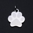 thumbnail image 1 of 5 colgantes de metal de acero inoxidable 201 con forma de huella de perro y anillas para mascotas., 1 of 2